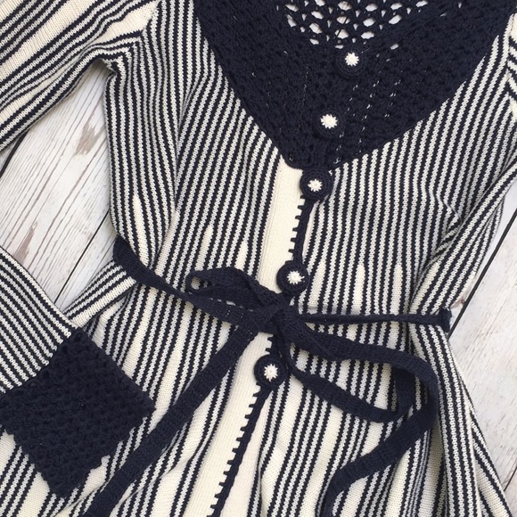 Sparrow Striped Crochet Sweater - Picture 2 of 4